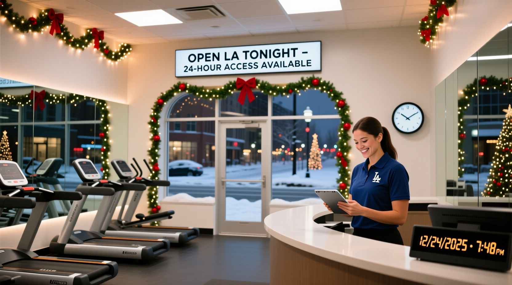 is la fitness open on christmas eve