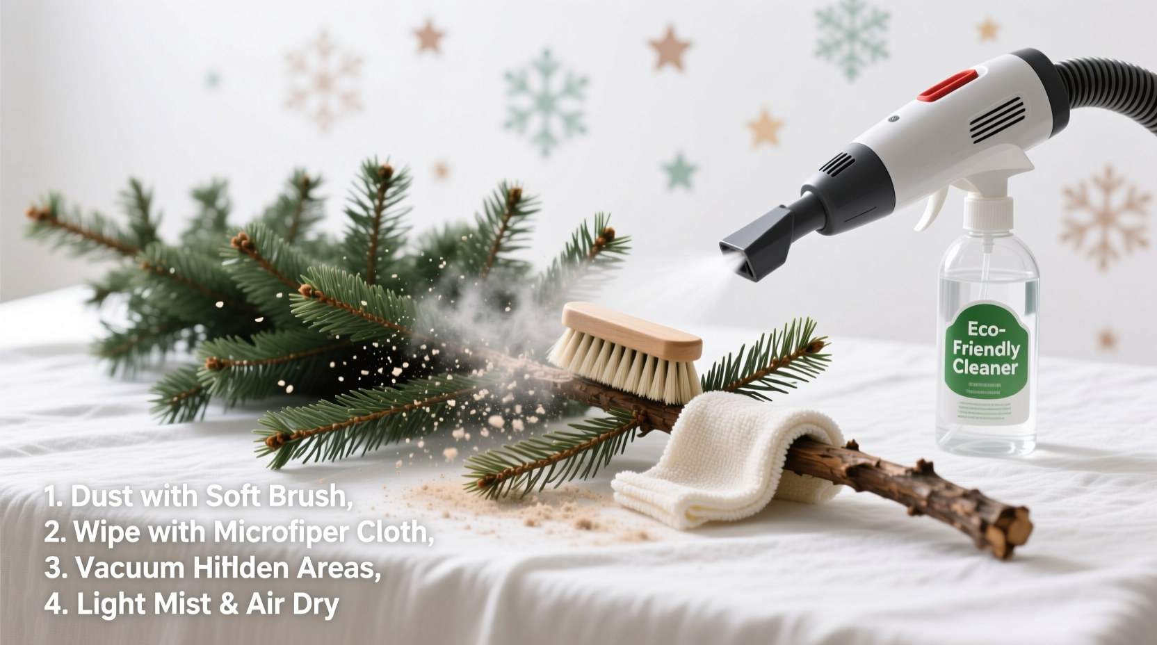 how to clean artificial christmas tree safely before setting it up again