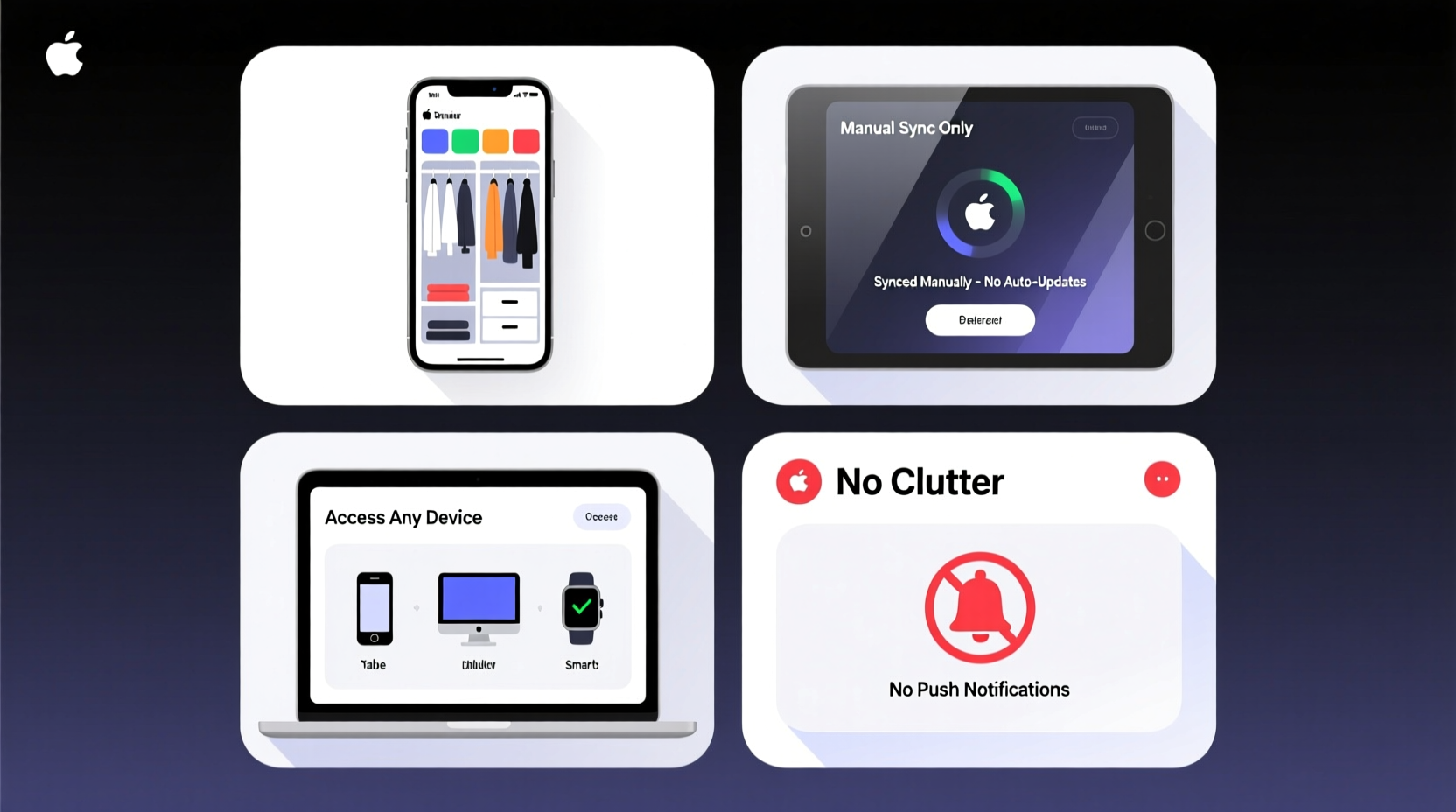 closet organizer app sync or skip
