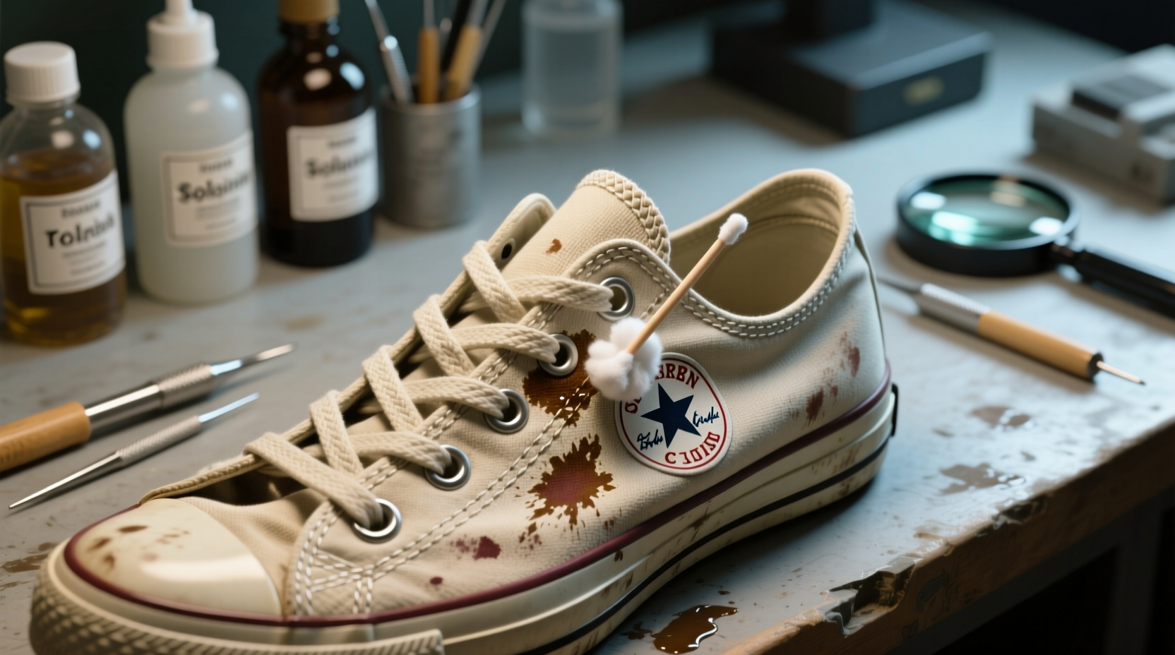 how to remove permanent marker from canvas sneaker logos