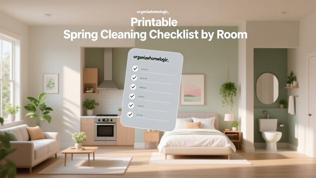 Printable Spring Cleaning Checklist by Room