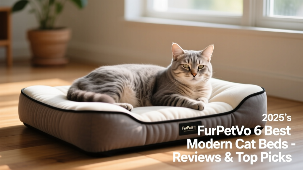 Side view of an older cat resting comfortably on the FurPetVo Ortho Lounge Bed with visible memory foam contouring