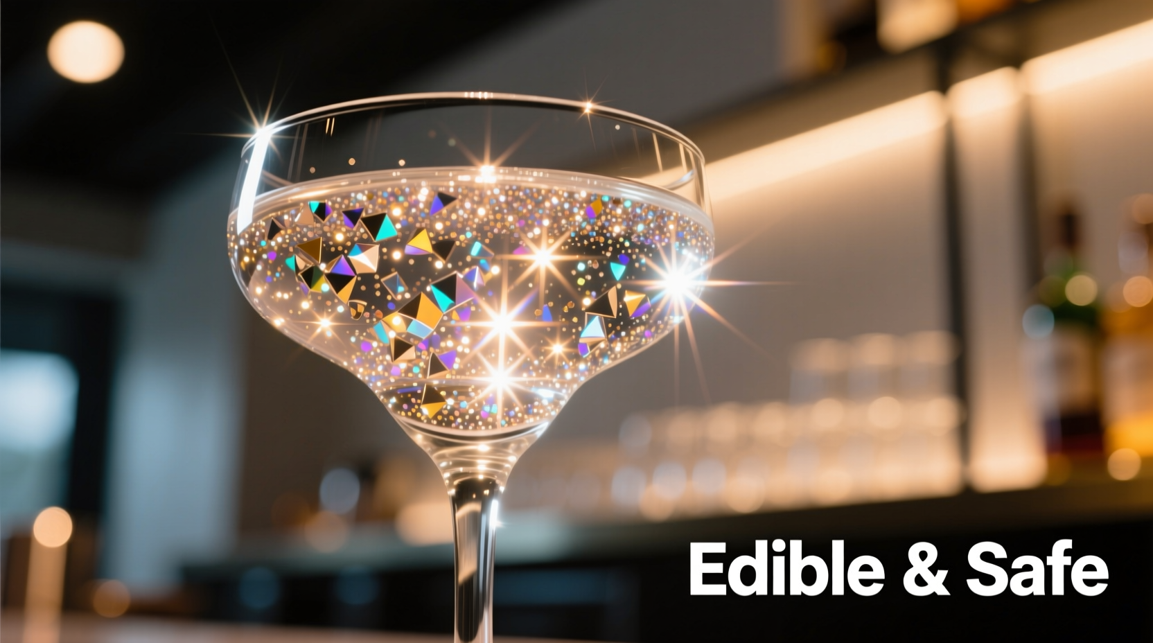 are edible glitter shots safe and do they actually sparkle inside