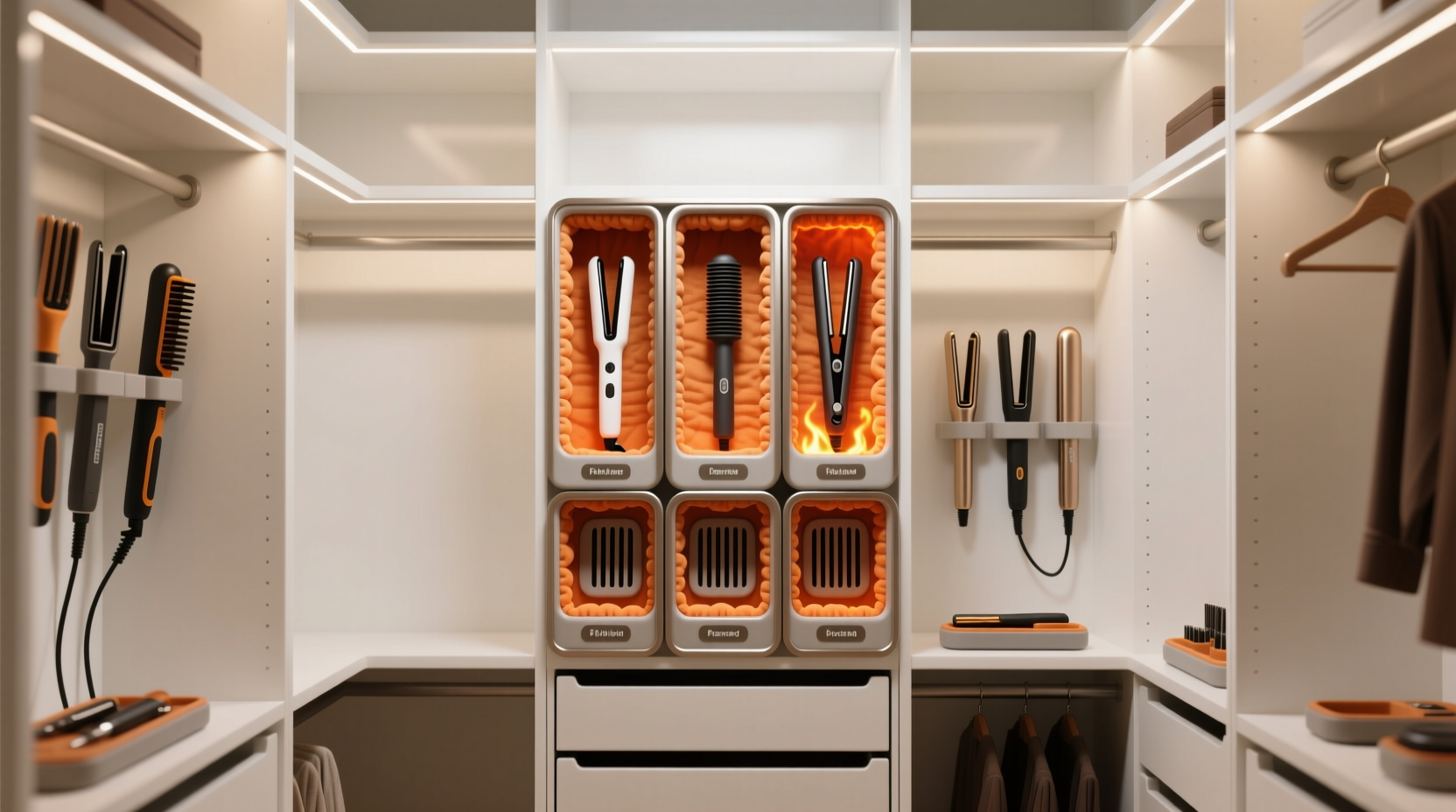 closet organization tips for hot tools