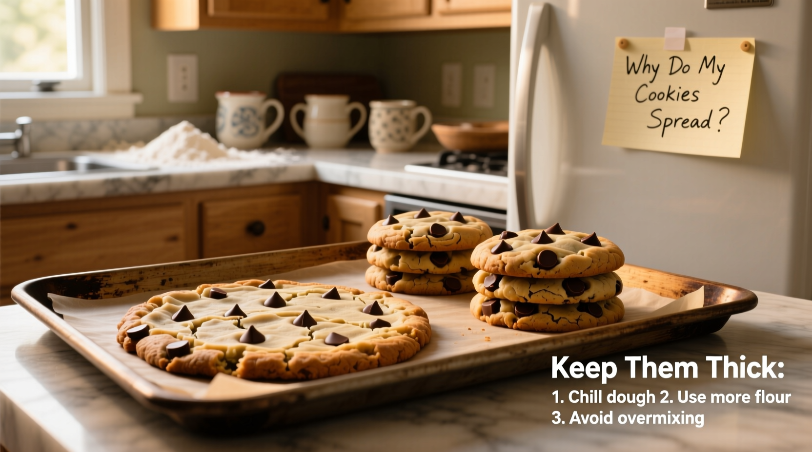 why do my cookies spread too much in the oven and how to keep them thick