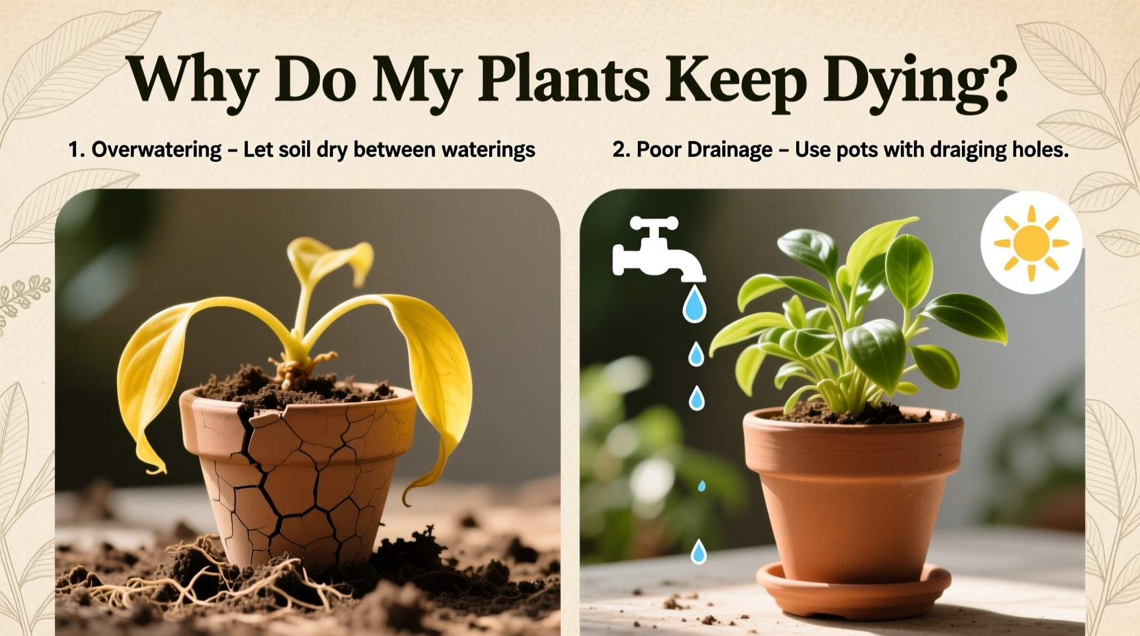 why do my plants keep dying common beginner mistakes and fixes