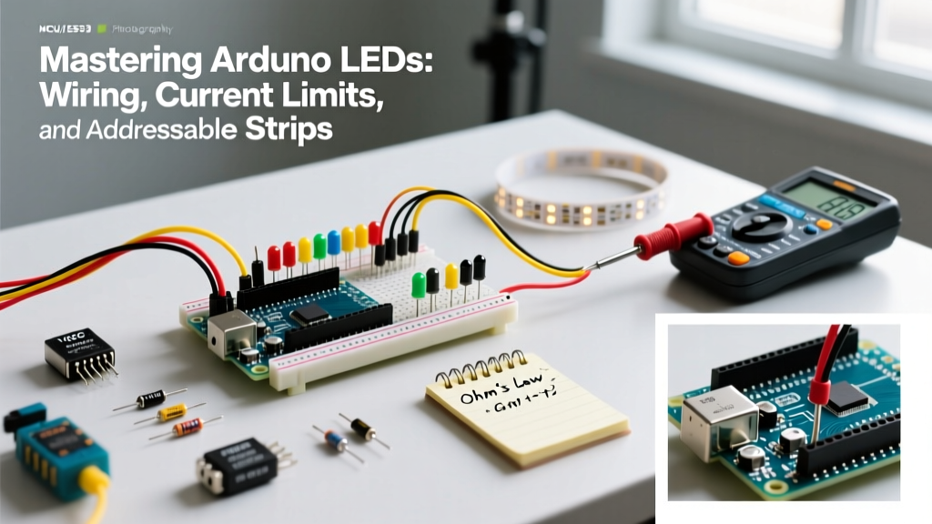 Mastering Arduino LEDs: Wiring, Current Limits, and Addressable Strips