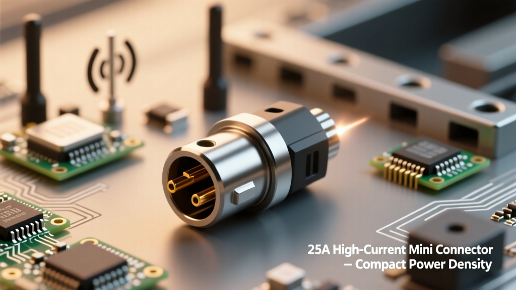 Miniature 25A Connector Delivers High Current Capacity in a Small Package