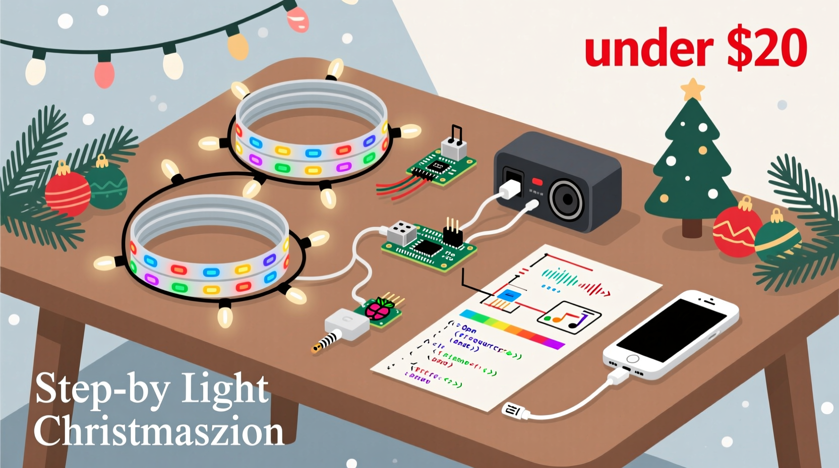 how to sync multiple sets of christmas lights to music without expensive controllers