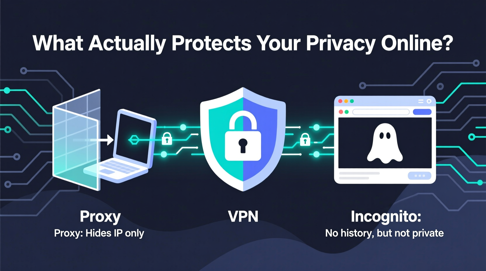 vpn vs proxy vs incognito what actually protects your privacy online
