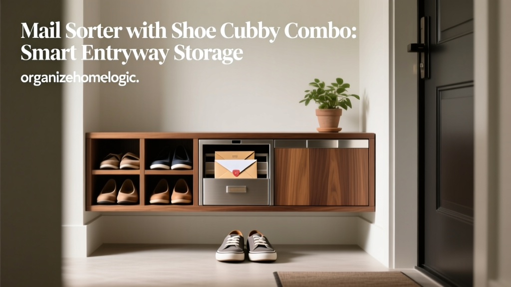 Mail Sorter with Shoe Cubby Combo: Smart Entryway Storage