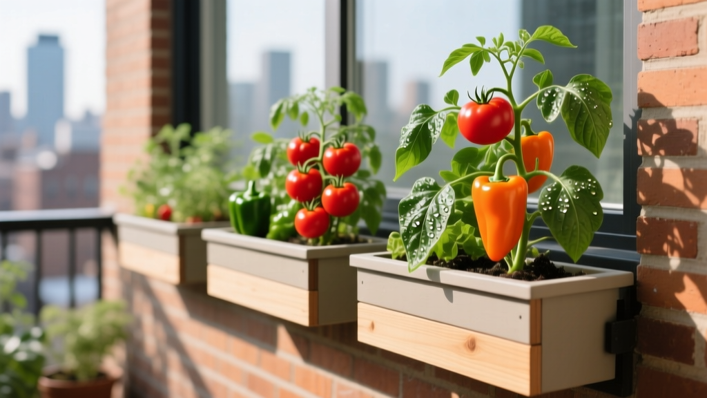 Window Box Vegetable Garden: Growing Tomatoes and Peppers in Tight Spaces