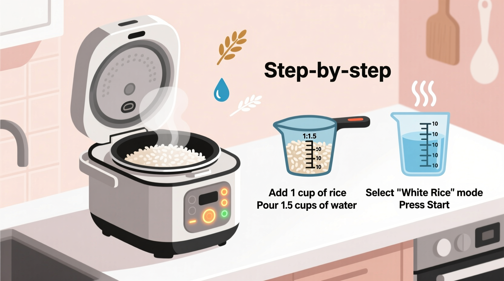 how to cook rice with rice cooker