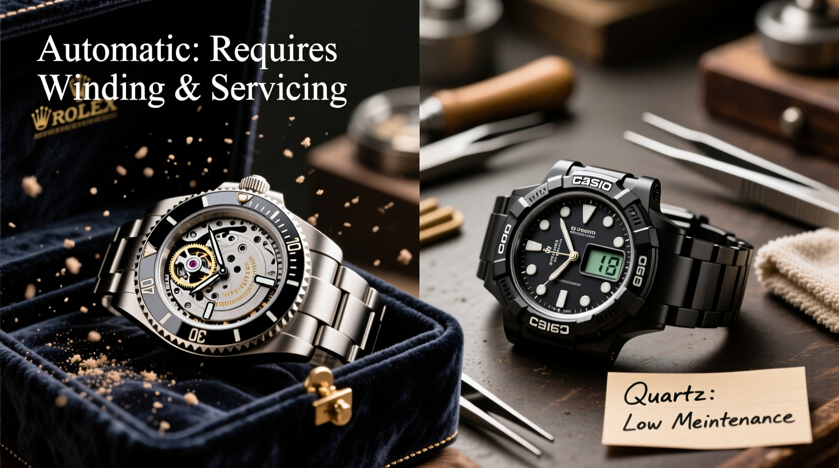 automatic watch vs quartz is the maintenance of mechanical movements a hassle