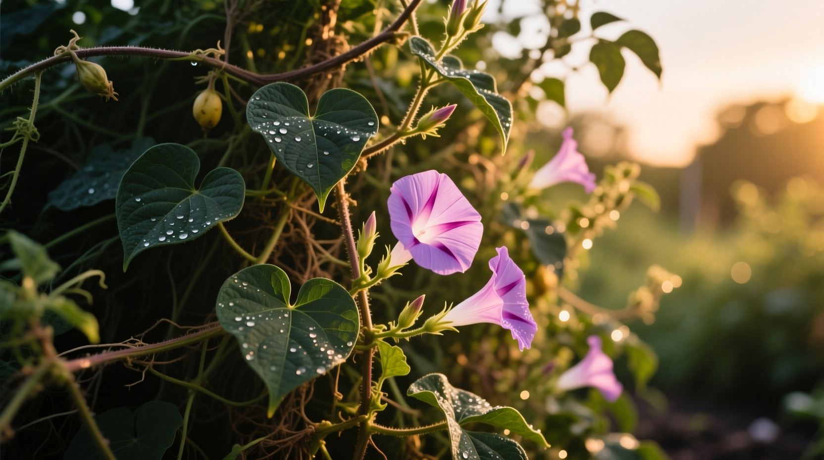 wild potato vine vs morning glory