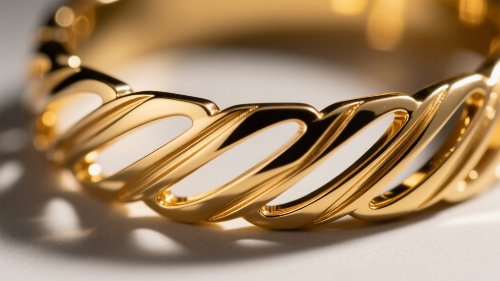 Microscope view comparing hand-cut Florentine gold jewelry grooves against uniform CNC-milled lines under harsh directional light.