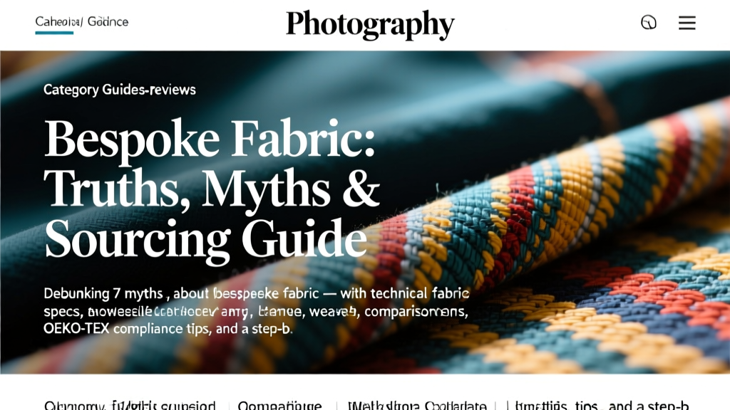 Bespoke Fabric: Truths, Myths & Sourcing Guide
