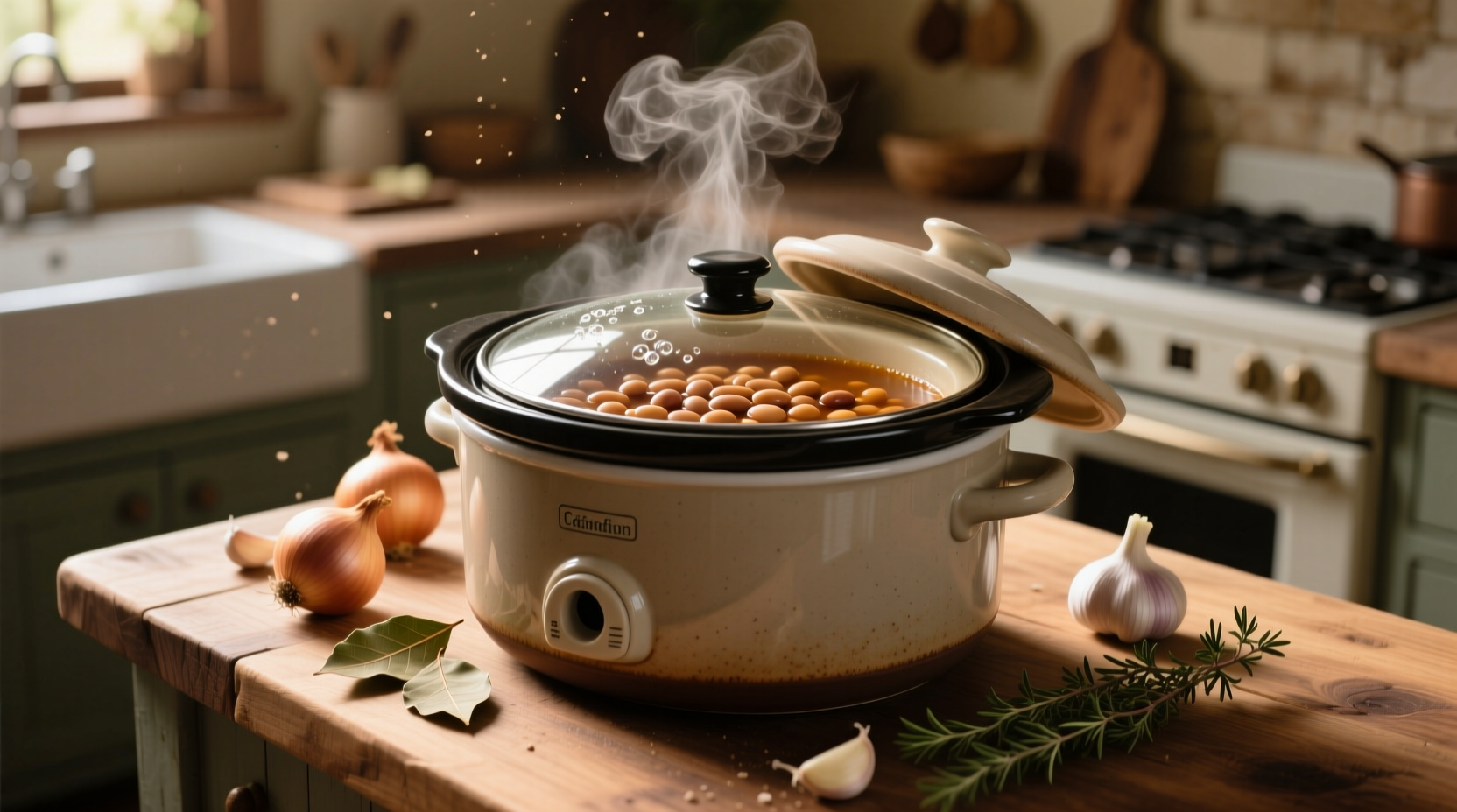 make beans in a slow cooker instead of boiling them