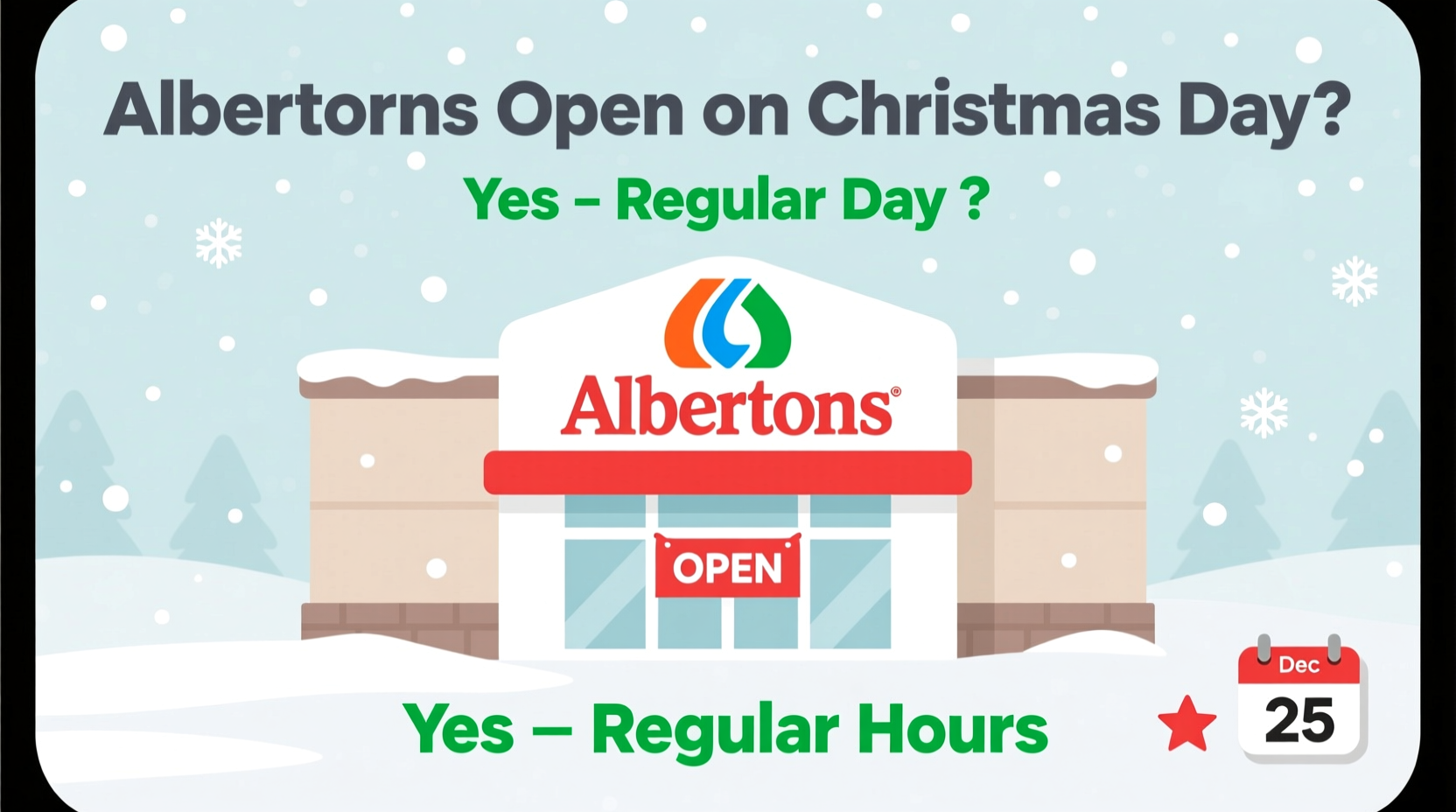 is albertsons open on christmas