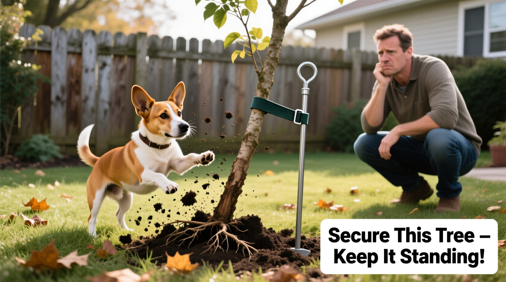 why does my pet keep knocking down the tree and how to secure it effectively