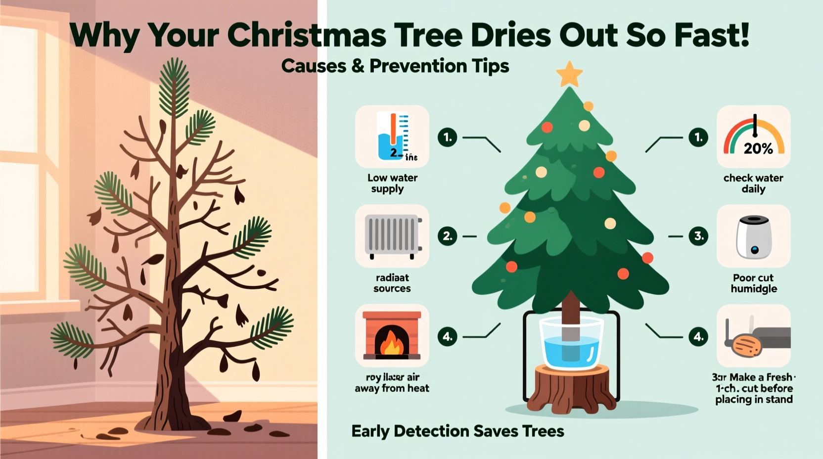 why does my christmas tree dry out so fast causes and how to prevent it early