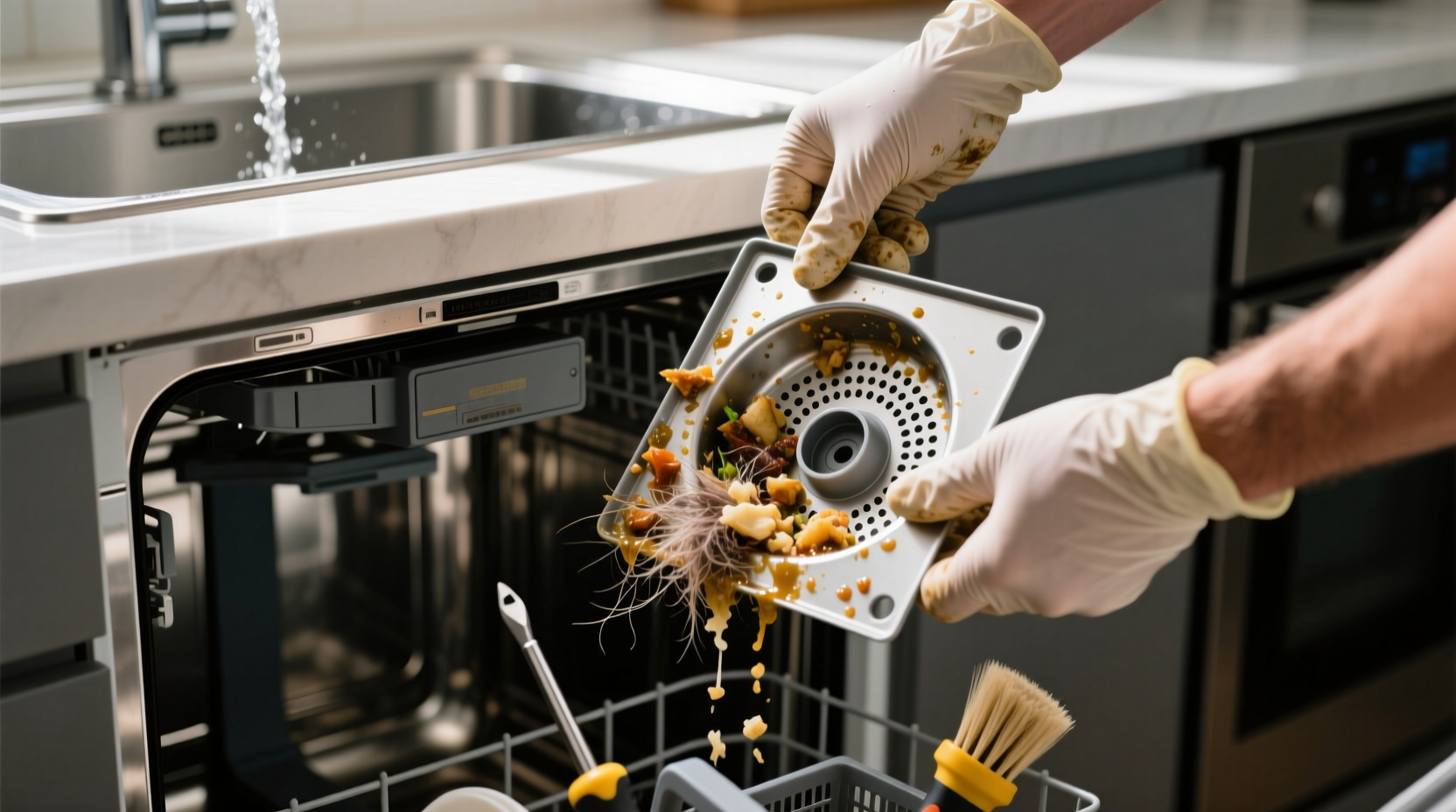 how to unclog dishwasher
