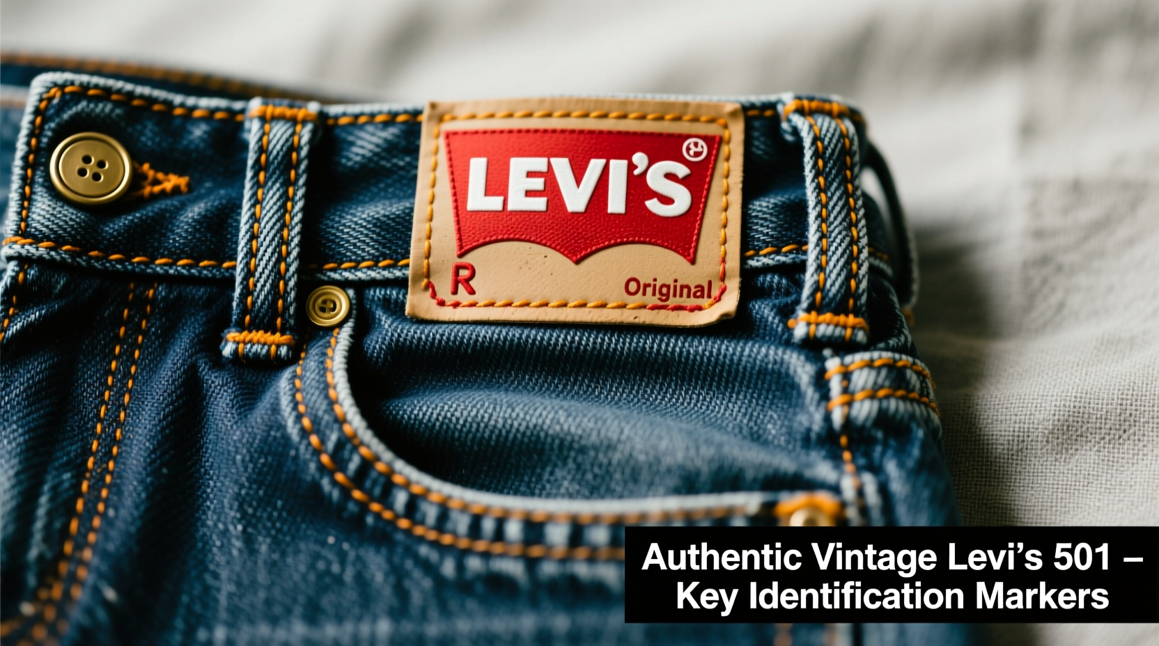 how to identify vintage levis jeans using tab and stitching details