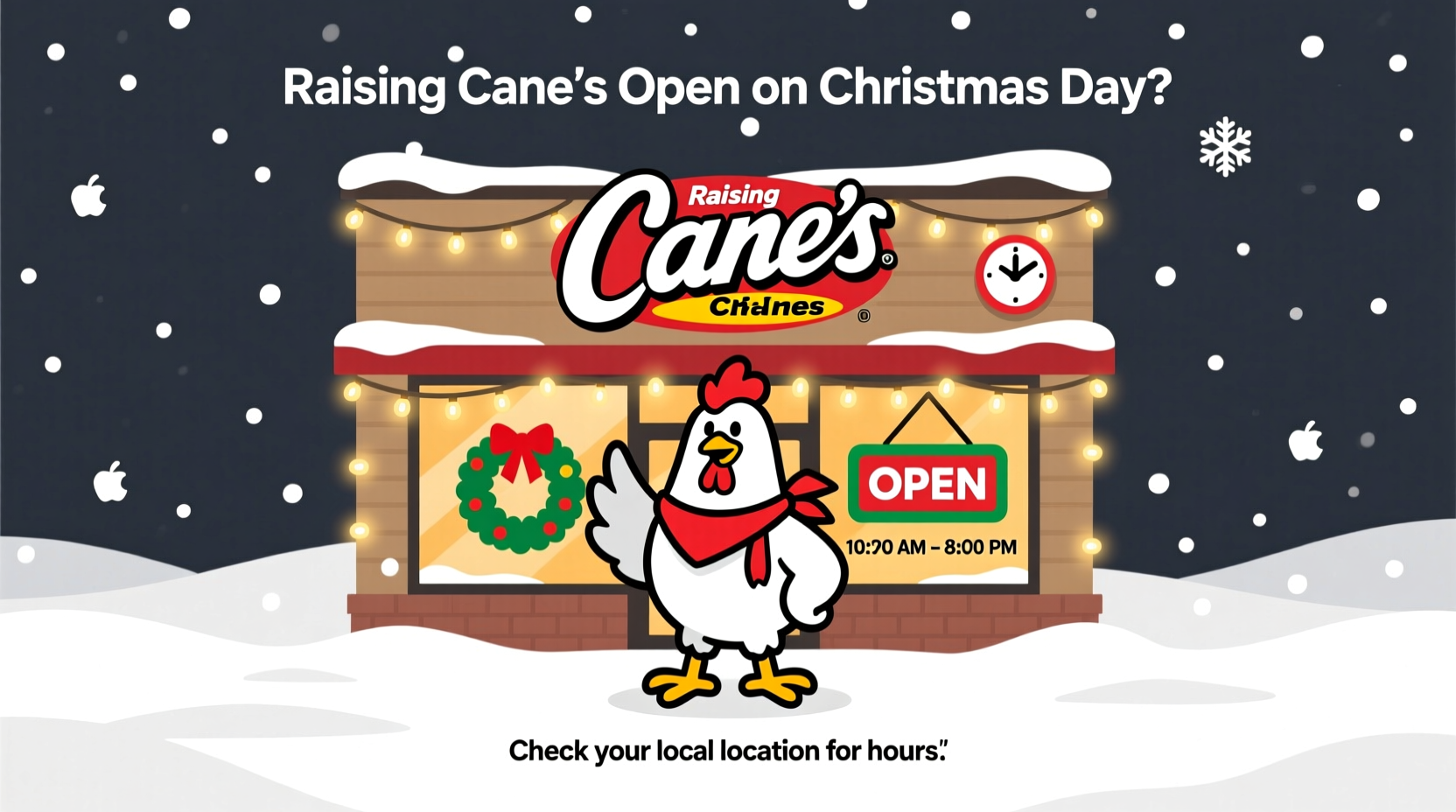 is raising canes open on christmas day