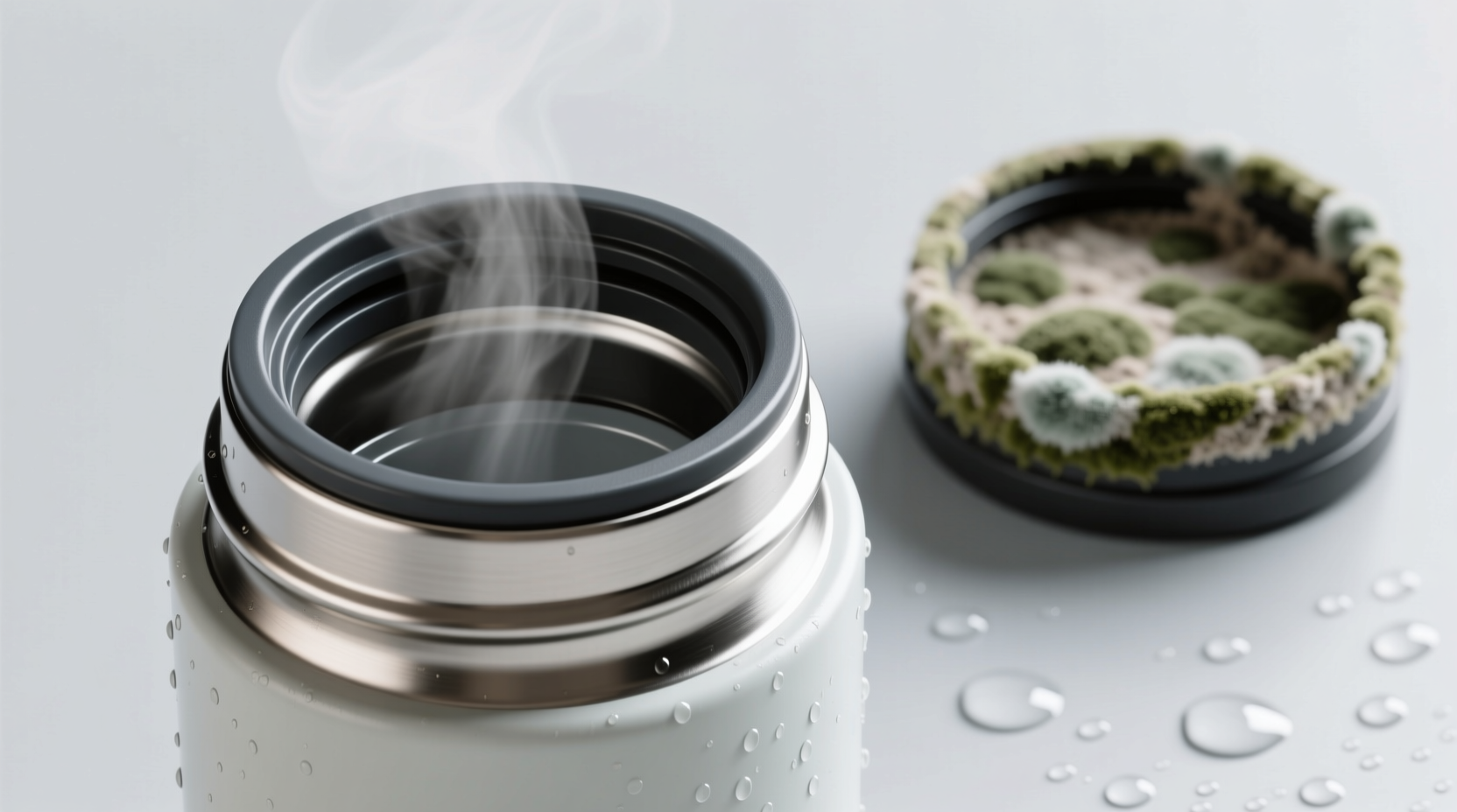 how to clean a stainless steel thermos lid gasket