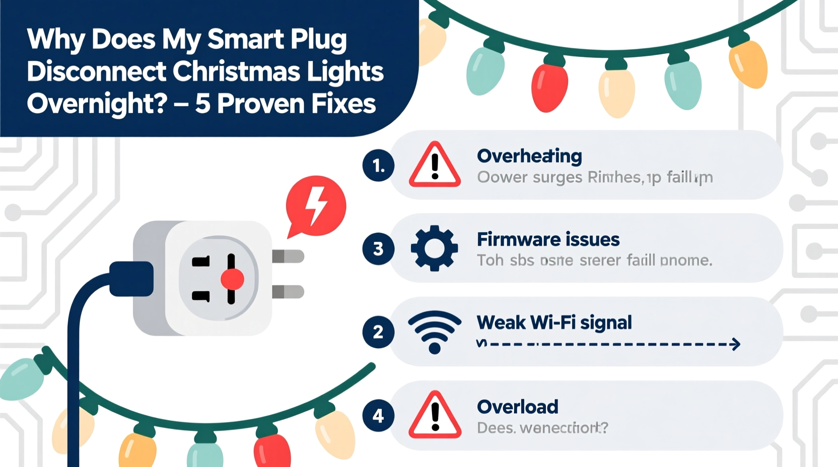 why does my smart plug disconnect my christmas lights overnight fixes