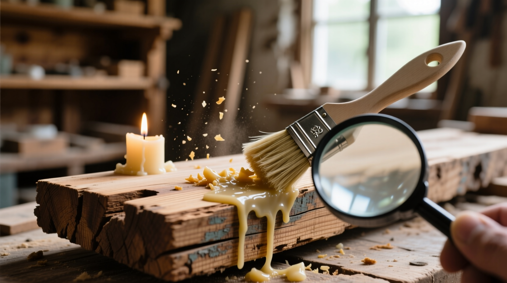 eco friendly candle wax removal for reclaimed wood