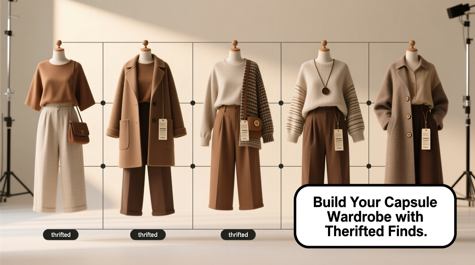 how to create a capsule wardrobe with only thrifted clothes