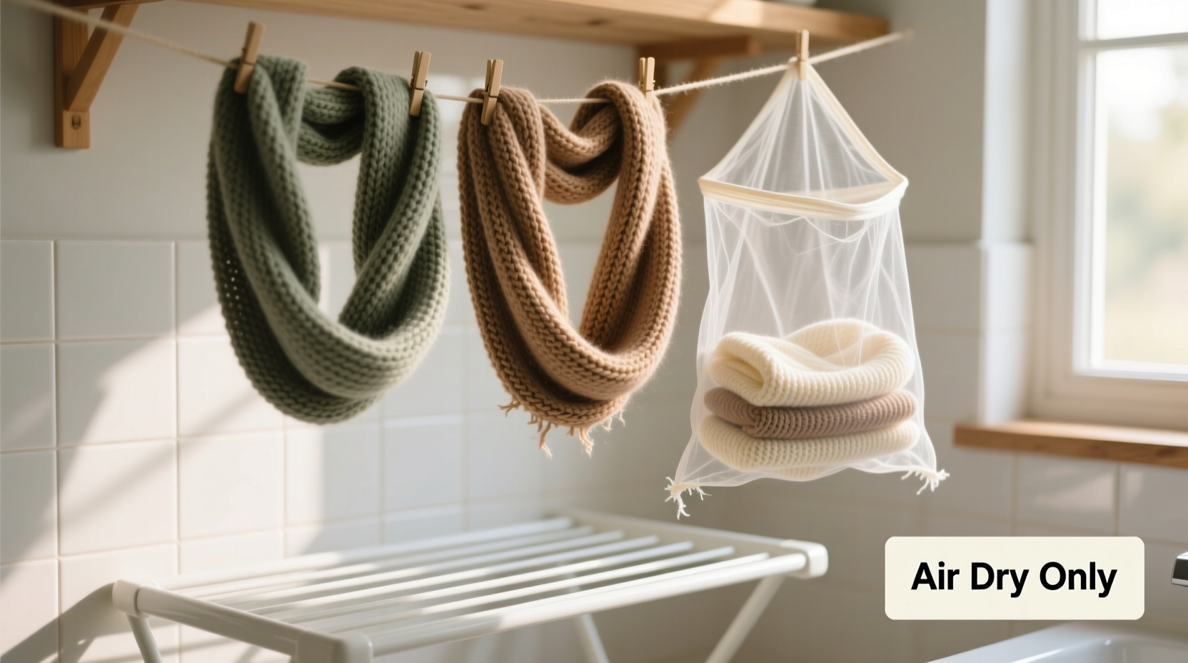 how to wash a knitted infinity scarf safely