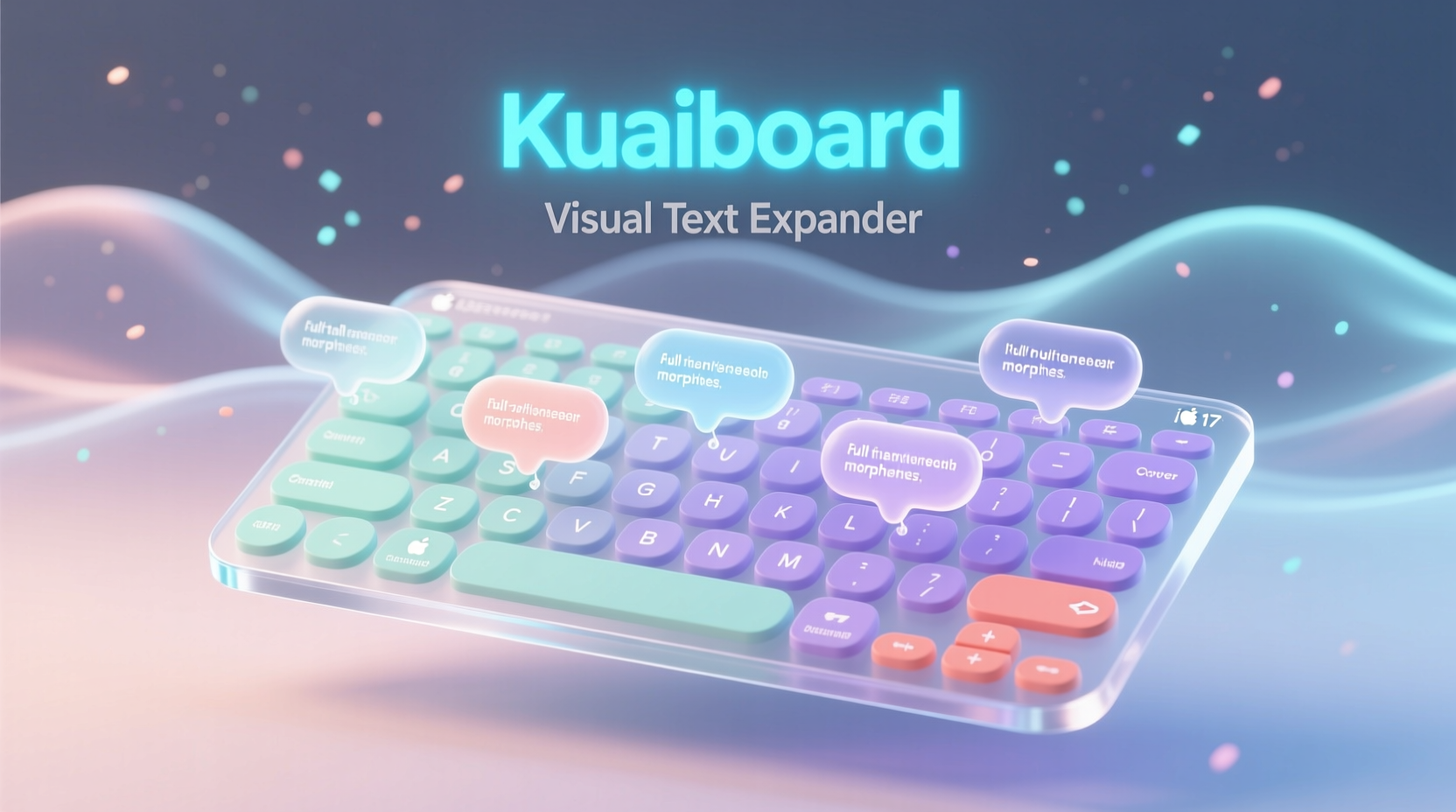 kuaiboard is a visual text expander keyboard for ios