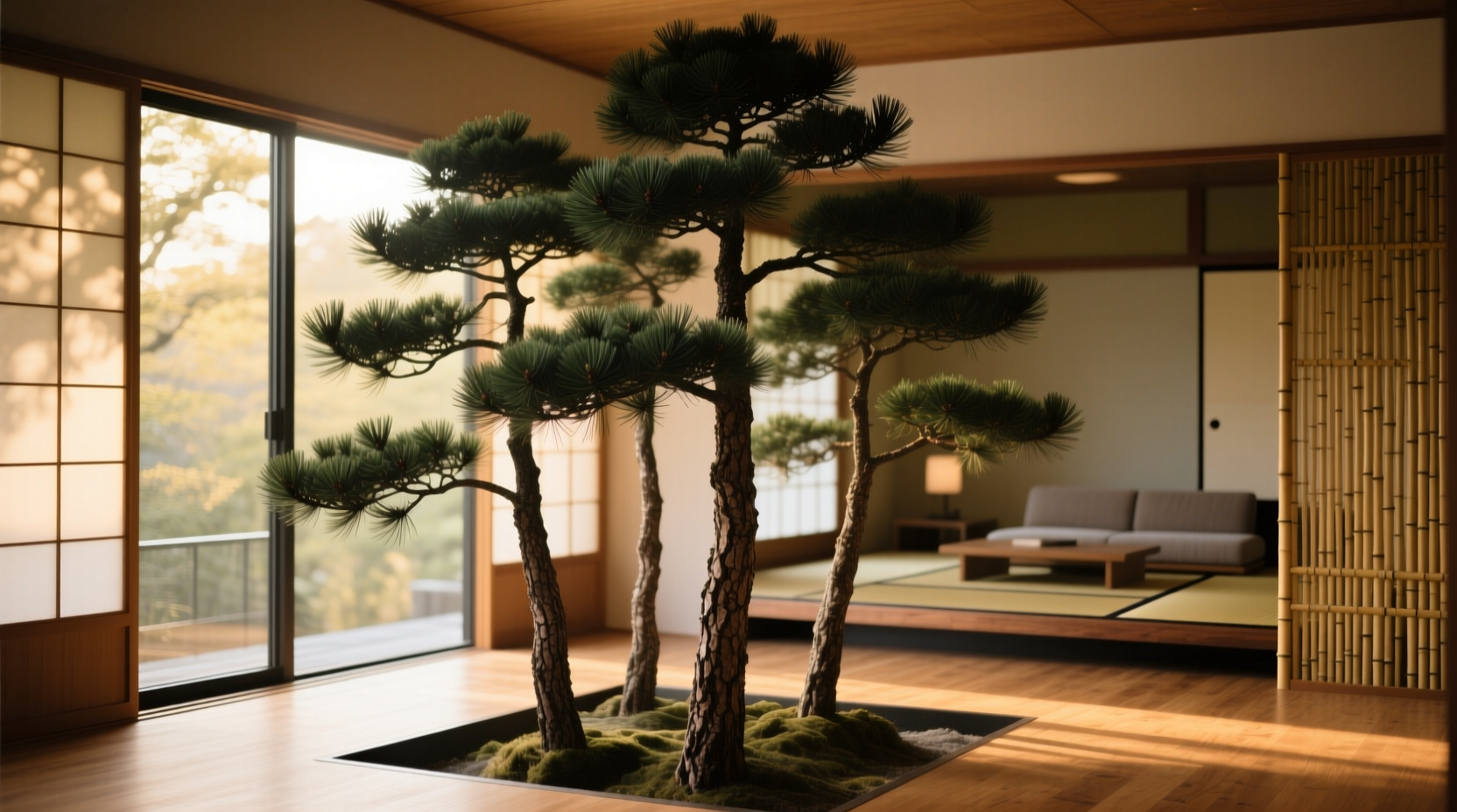 indoor pine trees