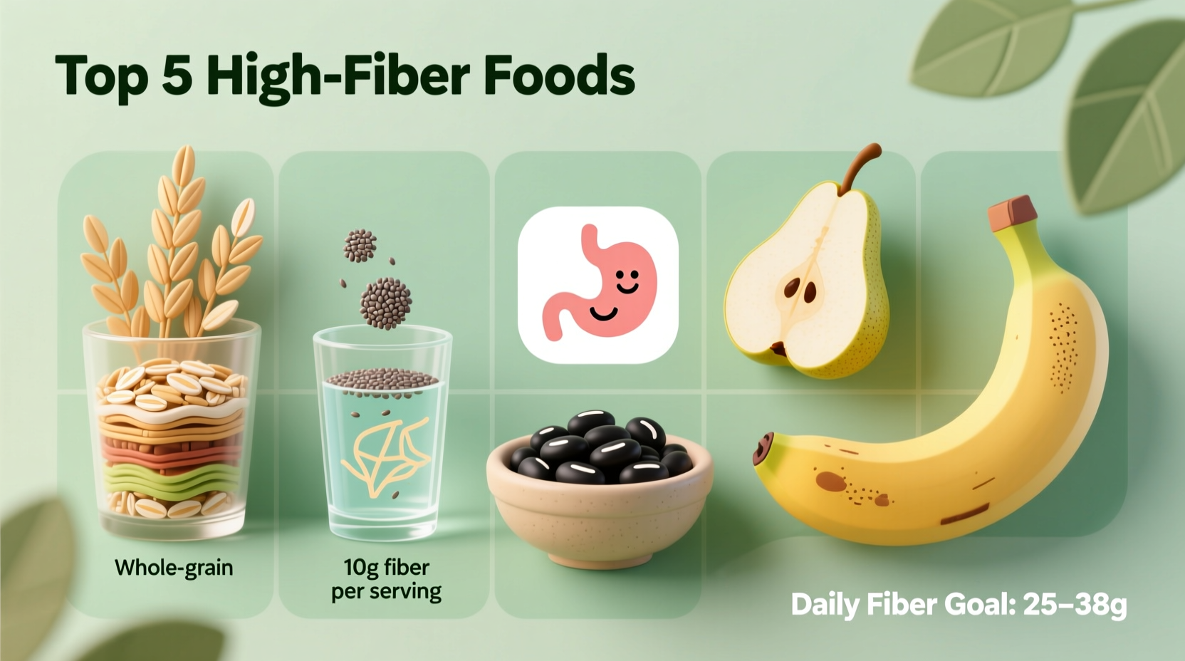 High-fiber foods for constipation relief