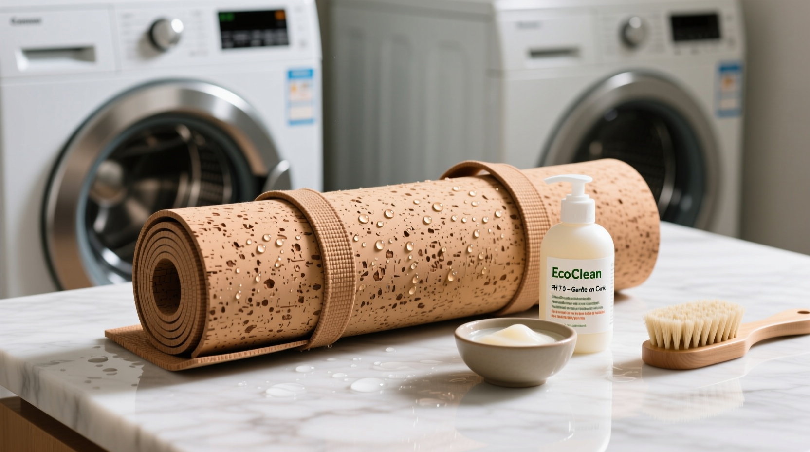 how to wash a cork yoga mat bag safely