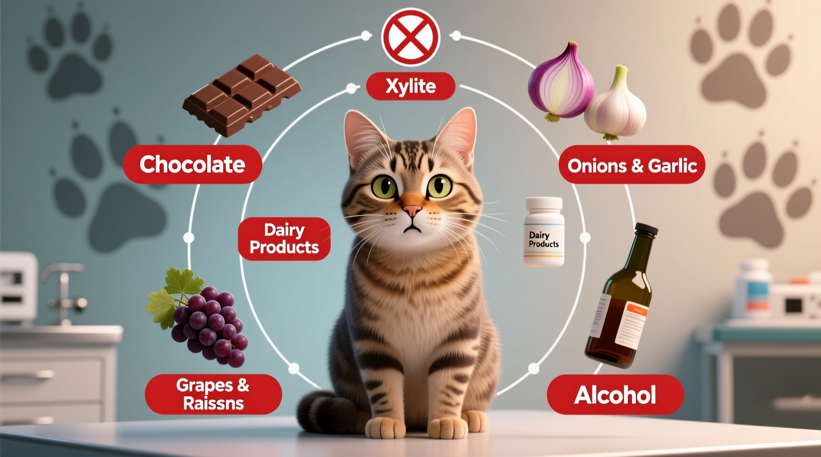 what foods can cats not eat