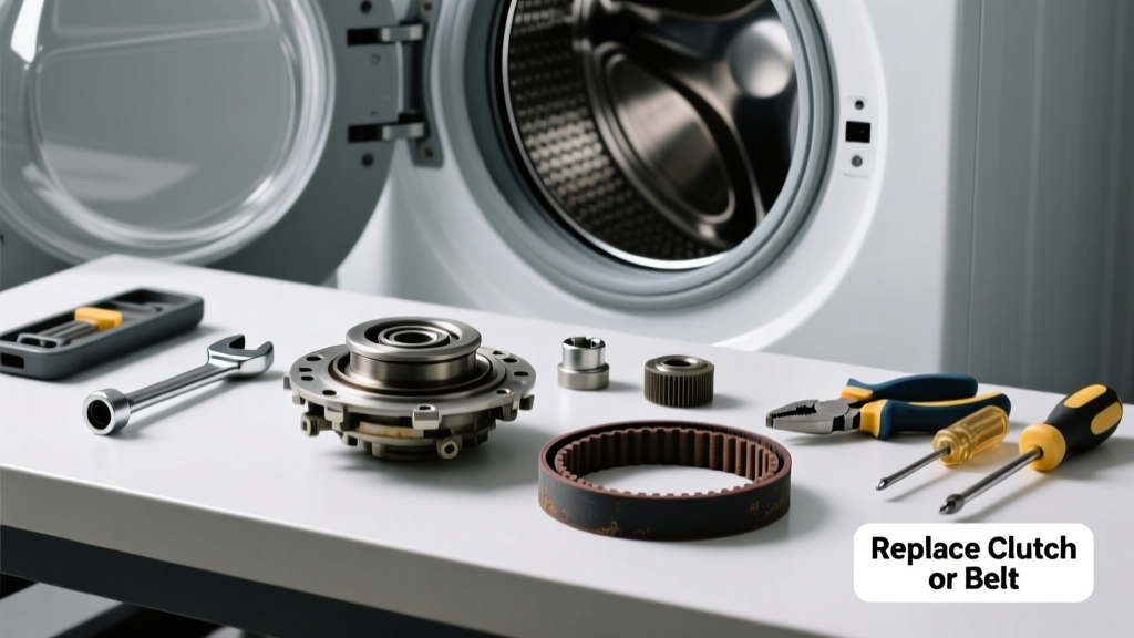Washer Not Spinning? Replace the Clutch or Belt