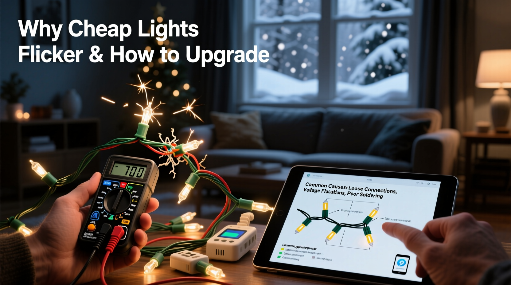 why do cheap christmas lights flicker and how to upgrade without replacing all