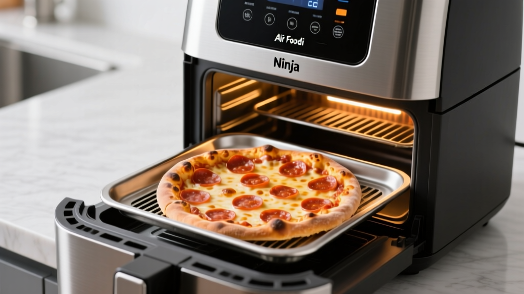 Perfect Frozen Pizza in Ninja Foodi Air Fry Oven