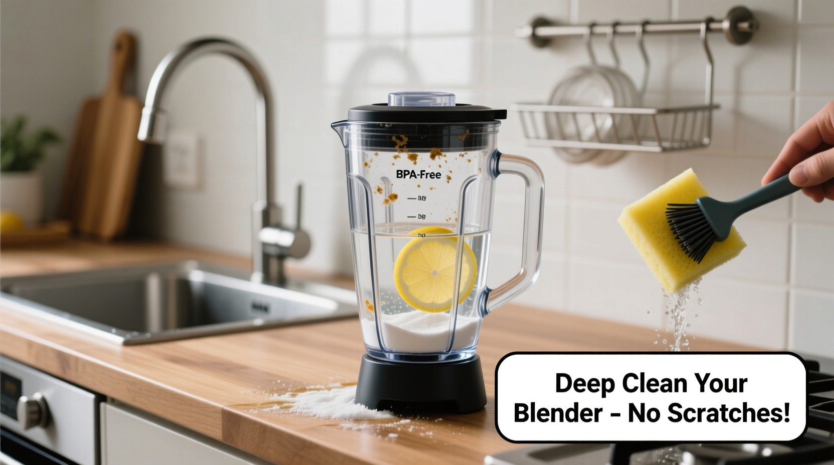 how to deep clean your blender without scratching the jar
