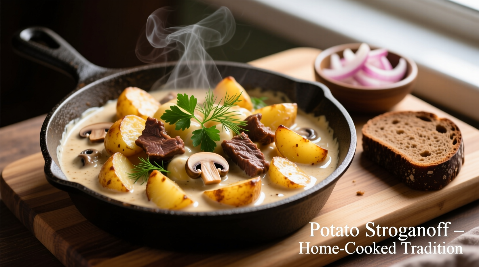 Potato Stroganoff: Creamy Vegetarian Comfort Food Recipe