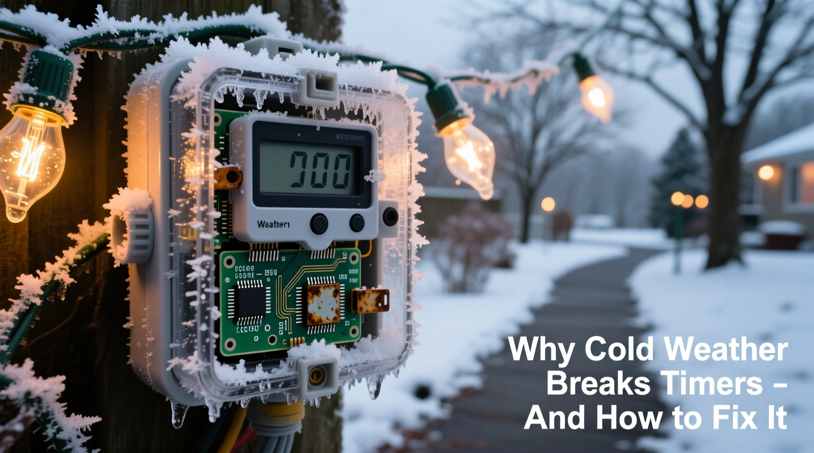 why does my outdoor christmas light timer fail in cold weather and how to fix it