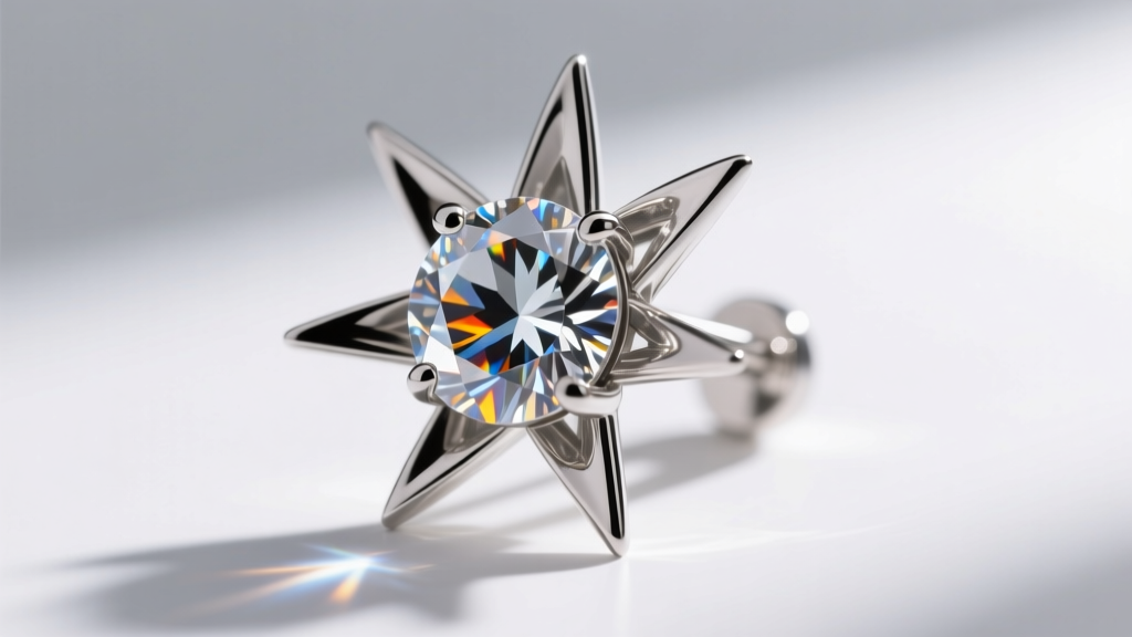 Macro view of a six-prong martini earring setting, highlighting precise metal thickness and light entering the gemstone pavilion.