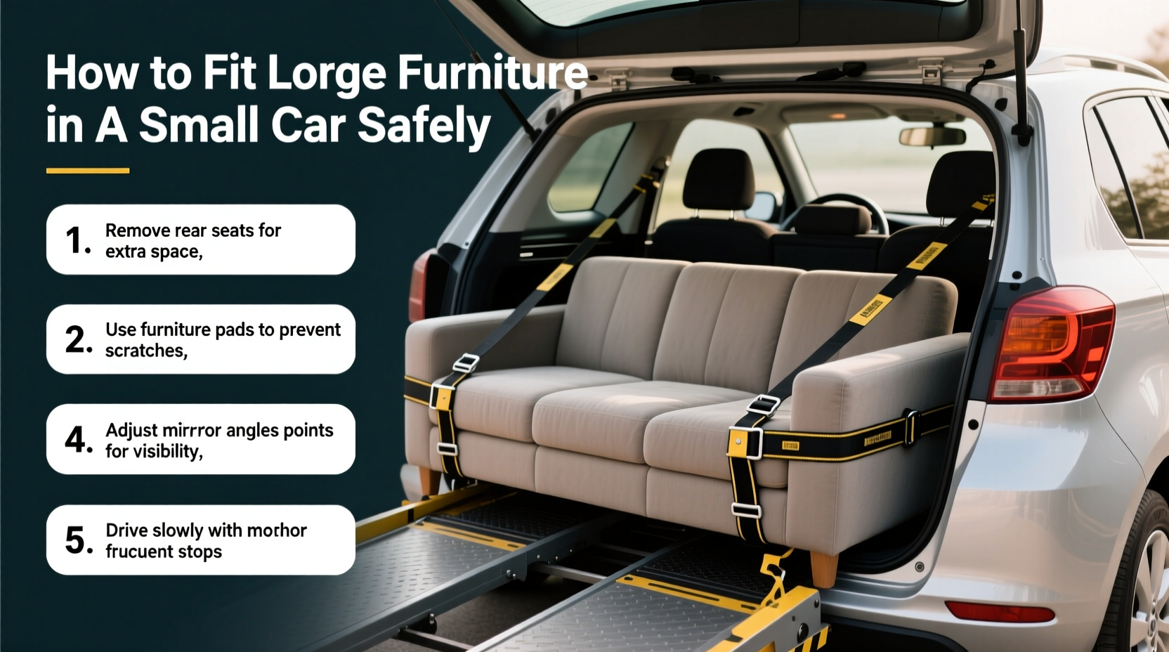 how to transport large furniture in a small car