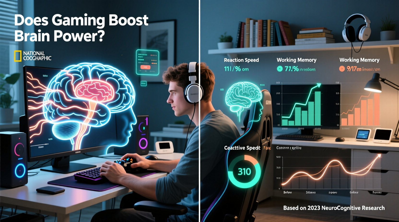 does playing video games improve reaction time and cognitive skills