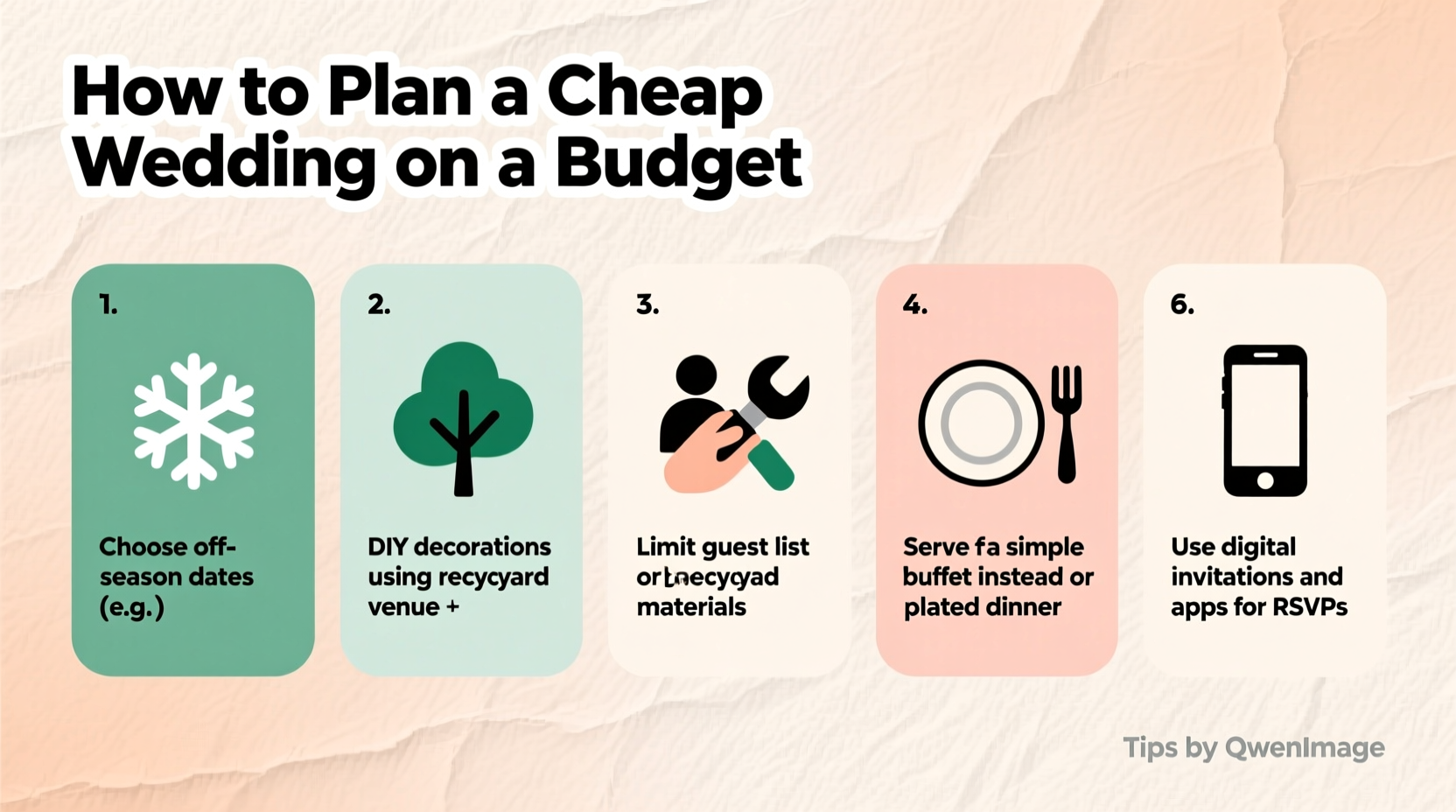 how to plan a cheap wedding