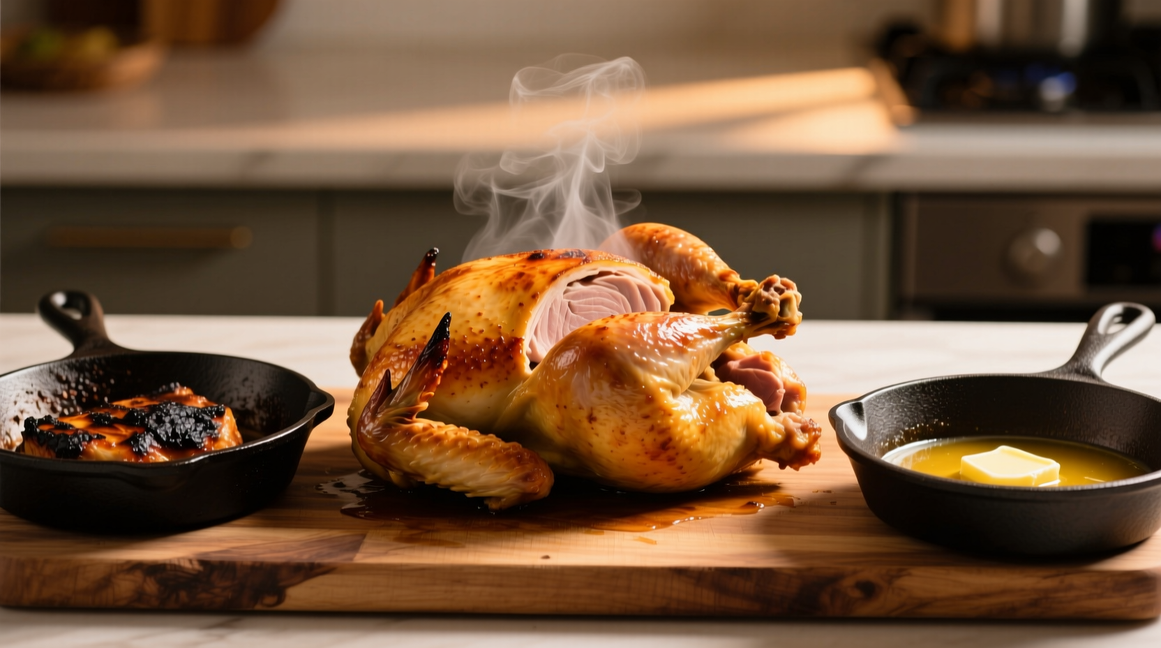 make perfect roast chicken in less time with two cast i
