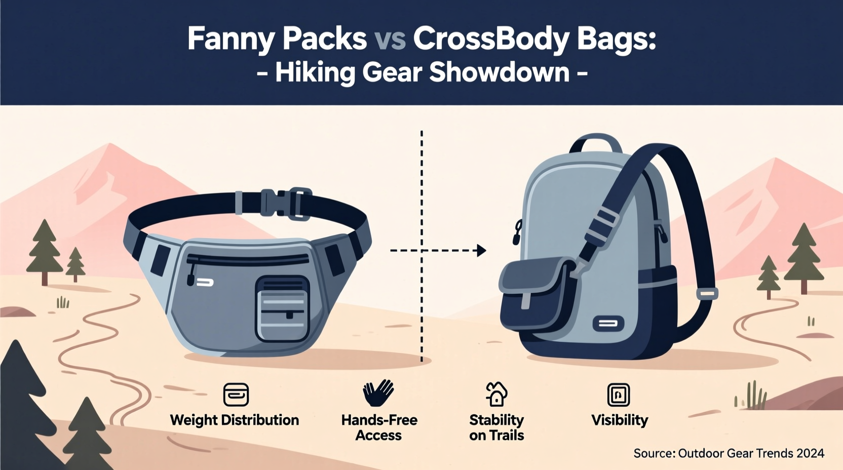 are fanny packs making a comeback for hiking or are crossbody bags still superior